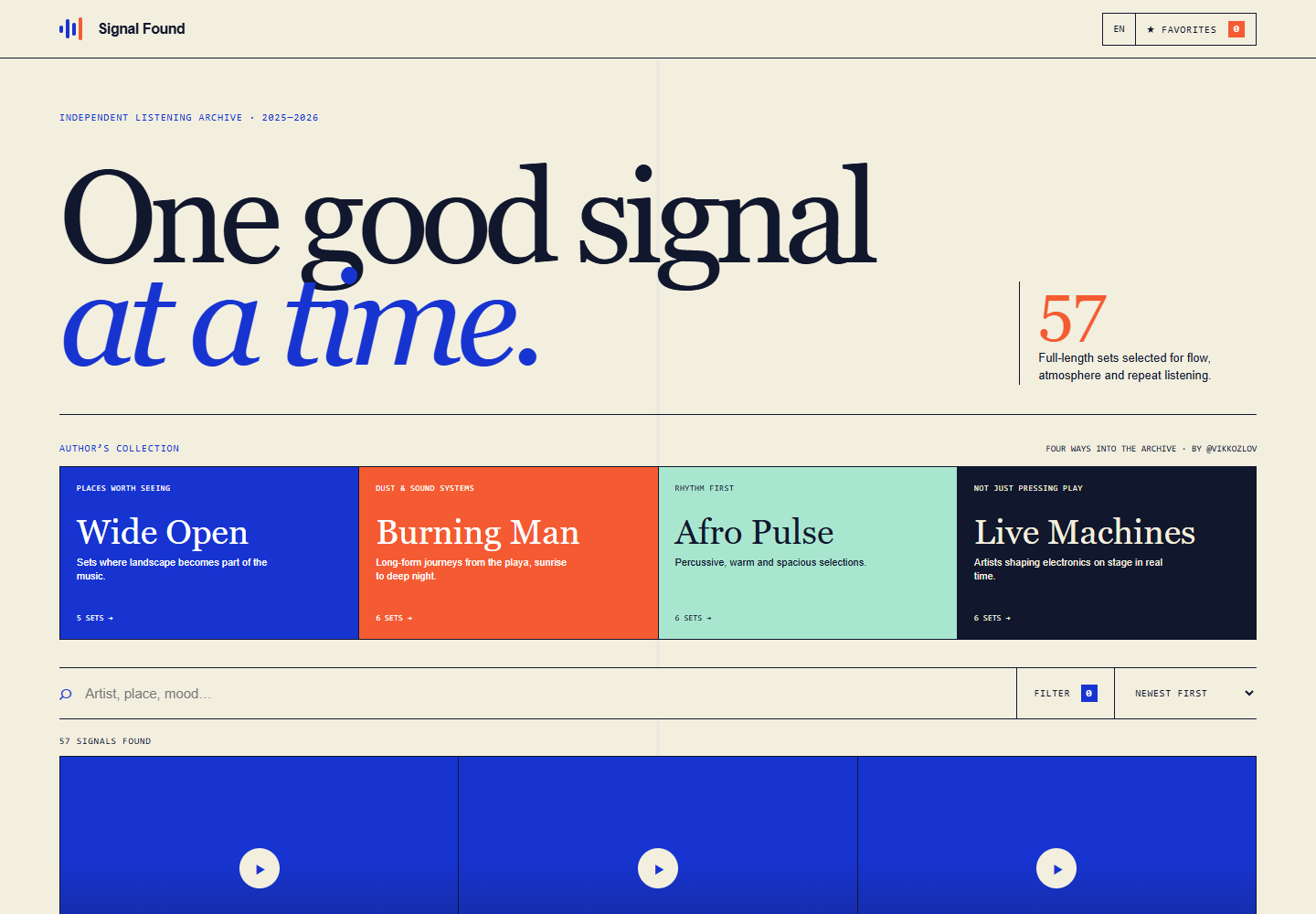 Signal Found Collection on desktop
